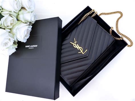 ysl small wallet on chain review|YSL wallet on chain sale.